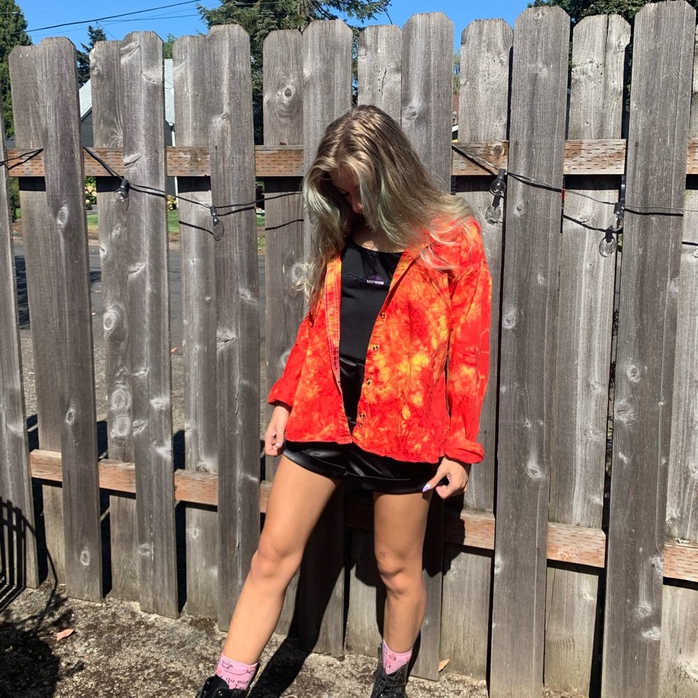 Vintage tie-dye button down